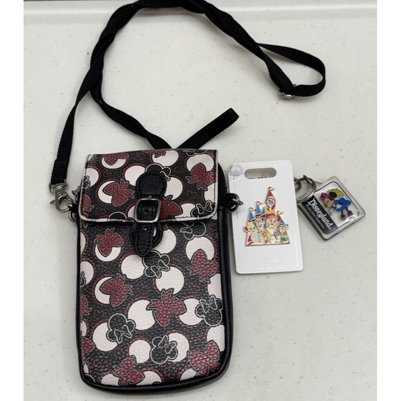 Disney Handbags - Disney Bundle Crossbody Collector Pin & Vintage Keychain